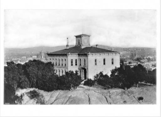 Los Angeles High School, c.1875, thanks to the archives of the University of South Carolina